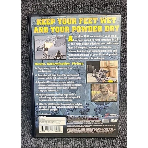 PS2 SOCOM U.S. Navy Seals PlayStation 2, 2002 Complete W/ Manual Tested - Picture 2 of 5